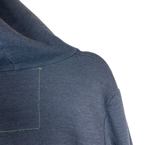 Avi­a­tor Na­tion 5-Stripe Full Zip Hood­ie Sweatshirt Charcoal Blue Size S - Picture 5 of 12